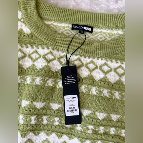 Fashion Nova Green Sweater - Picture 5 of 5